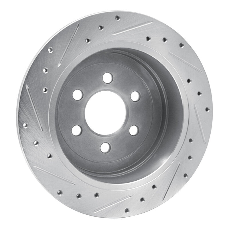 R1 Concepts R1 03-04 Dodge DAKOTA RWD Rear Right Drilled & Slotted Silver Brake Rotor