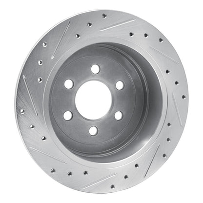R1 Concepts R1 03-04 Dodge DAKOTA RWD Rear Right Drilled & Slotted Silver Brake Rotor
