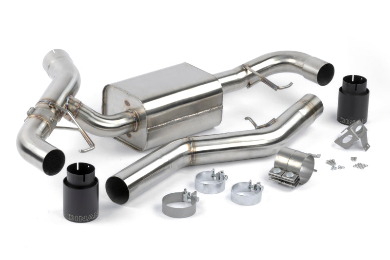 Dinan 19-26 BMW 330i (G20)/21-26 BMW 430i (G22) Valved Axleback Exhaust System - Black Tips