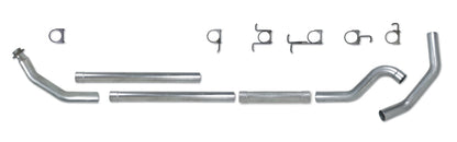 Diamond Eye Performance Diamond Eye KIT 4in Turbo Back MFLR RPLCMENT PIPE SGL SS: 98.5-02 DODGE CUMMINS 5.9L