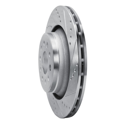 R1 Concepts R1 17-24 Maserati LeVante Rear Right Drilled & Slotted Silver Brake Rotor