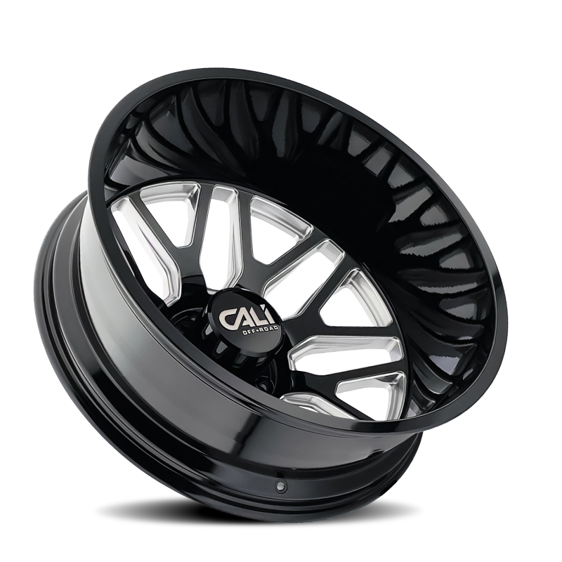 Cali Off-Road 9115D Invader Dually 22x8.25 / 8x200 BP / -232mm Offset / 142mm Hub Gls Blk Mill Wheel