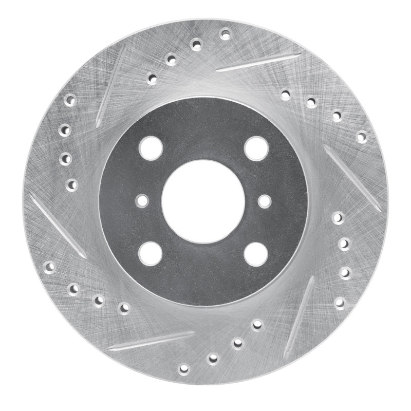 R1 Concepts R1 93-02 Chevrolet Prizm Front Left Drilled & Slotted Silver Brake Rotor