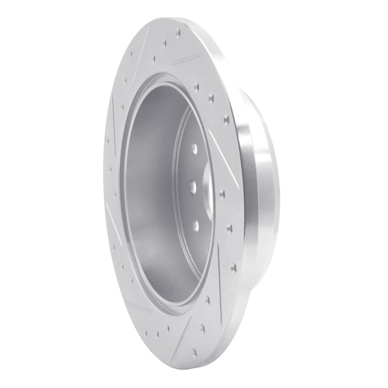 R1 Concepts R1 98-10 Lexus IS300 Rear Right Drilled & Slotted Silver Brake Rotor