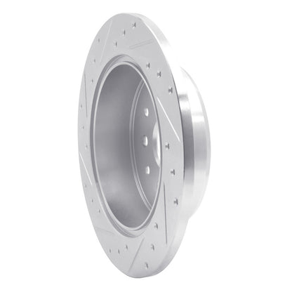 R1 Concepts R1 98-10 Lexus IS300 Rear Right Drilled & Slotted Silver Brake Rotor