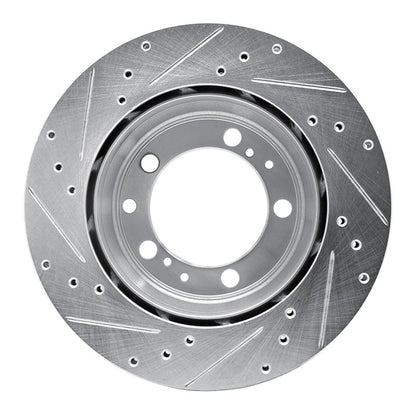 R1 Concepts R1 91-97 Porsche 911 Left Rear Drilled & Slotted Silver Brake Rotor