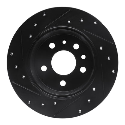 R1 Concepts R1 61-91 Mercedes-Benz 220 Rear Right Drilled & Slotted Black Brake Rotor