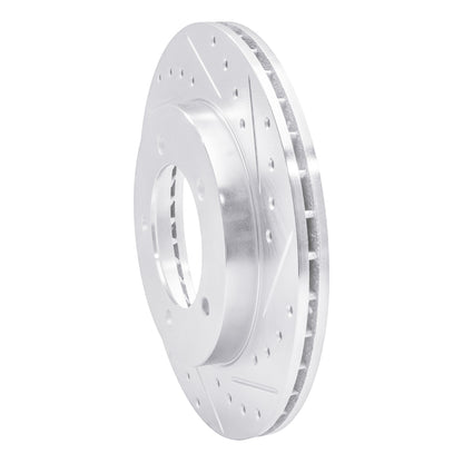 R1 Concepts R1 96-98 Suzuki SIDEKICK Front Right Drilled & Slotted Silver Brake Rotor