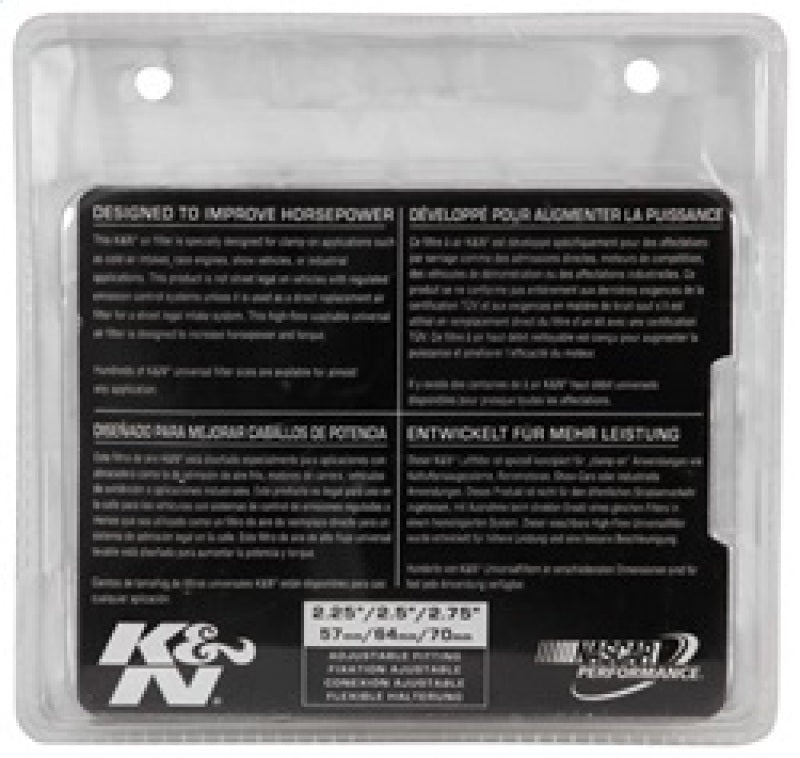 K&N Engineering K&N Universal Chrome Filter 2 3/4in FLG / 4 1/2in Bottom / 4 1/2in Height