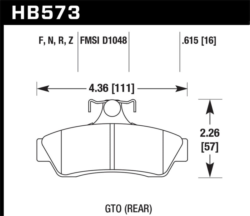Hawk Performance Hawk 04-06 Pontiac GTO HPS 5.0 Rear Brake Pads