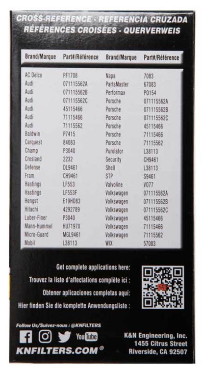 K&N Engineering K&N Performance Oil Filter for 03-14 Volkswagen Jetta