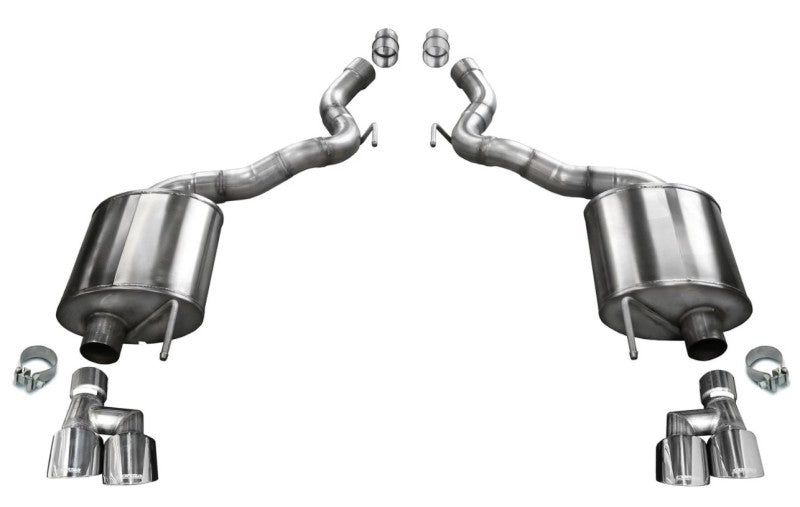 CORSA Performance Corsa 2018-2023 Ford Mustang GT Convertible Sport Axle-Back Exhaust w/ 4in Tips