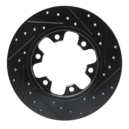 R1 Concepts R1 15-25 Ford Transit-350/SRW Rear Left Drilled & Slotted Black Brake Rotor