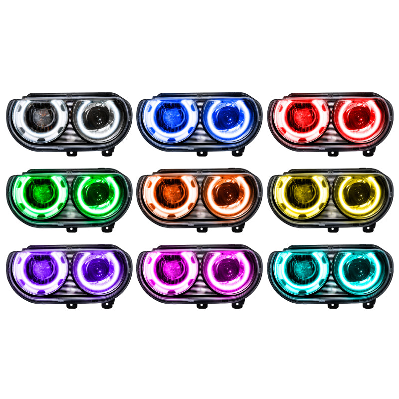 ORACLE Lighting Oracle 08-14 Dodge Challenger SMD HL (HID Style) - ColorSHIFT w/o Controller