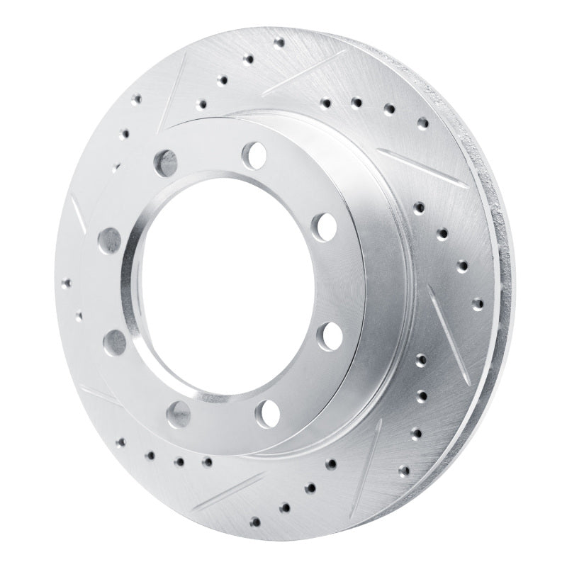 R1 Concepts R1 77-79 Ford F-250 4WD (Excl Super Duty) Front Left Drilled & Slotted Silver Brake Rotor