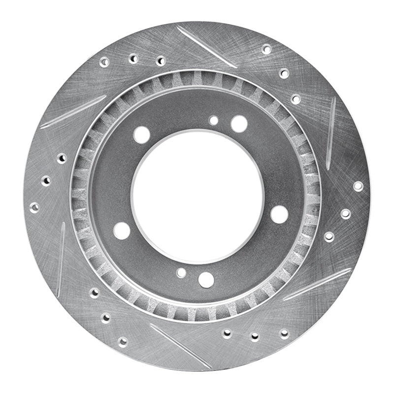 R1 Concepts R1 99-04 Chevrolet Tracker Front Left Drilled & Slotted Silver Brake Rotor