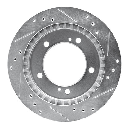 R1 Concepts R1 99-04 Chevrolet Tracker Front Left Drilled & Slotted Silver Brake Rotor