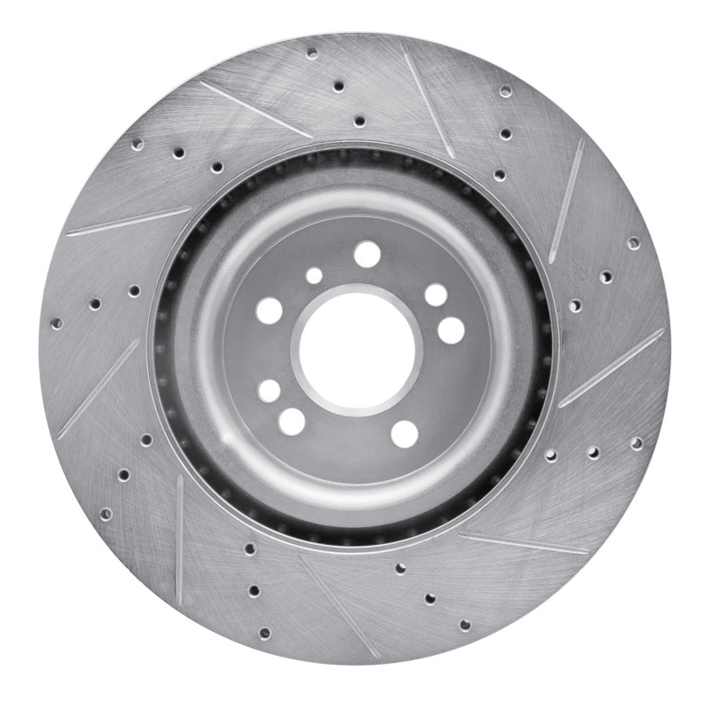R1 Concepts R1 13-19 Mercedes-Benz GL350 Front Left Drilled & Slotted Silver Brake Rotor