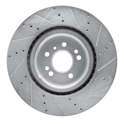 R1 Concepts R1 13-19 Mercedes-Benz GL350 Front Left Drilled & Slotted Silver Brake Rotor