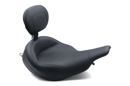 Mustang Motorcycle Mustang 97-07 Harley Electra Glide, Rd Glide Super Touring Solo Seat w/Driver Backrest - Black