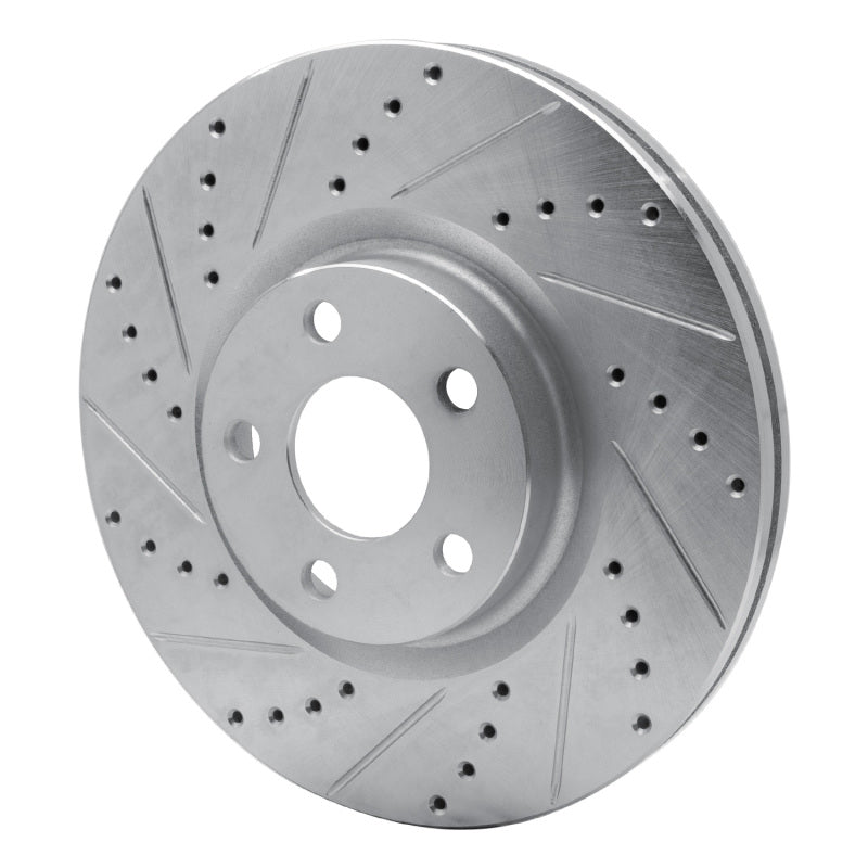R1 Concepts R1 17-20 Lincoln MKZ Front Left Drilled & Slotted Silver Brake Rotor