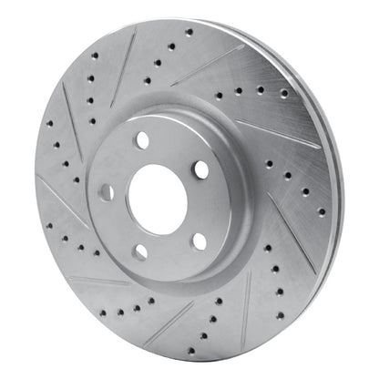 R1 Concepts R1 17-20 Lincoln MKZ Front Left Drilled & Slotted Silver Brake Rotor