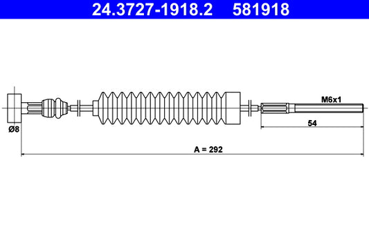BOSCH 1987477643 Parking Brake Cable Pull