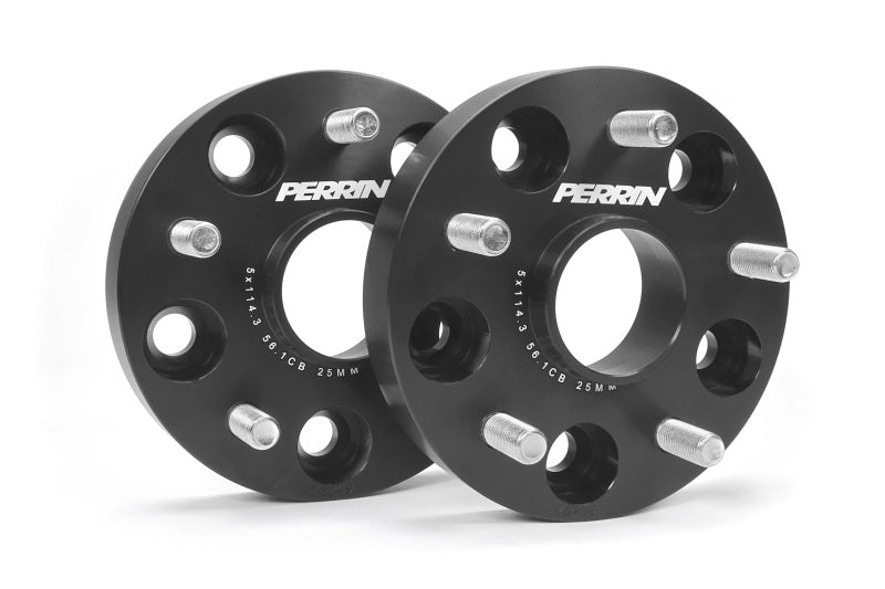 Perrin Performance PERRIN Subaru 25mm Wheel Spacers 5x114.3 BP w/56mm Hub - Black