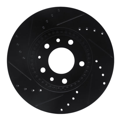 R1 Concepts R1 03-05 Mazda 6 Front Right Drilled & Slotted Black Brake Rotor