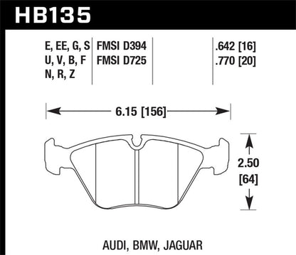 Hawk Performance Hawk 95-02 BMW M3/91-93 M5 Front HPS Brake Pads