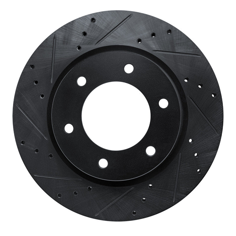 R1 Concepts R1 19-25 Ford BRONCO Front Left Drilled & Slotted Black Brake Rotor