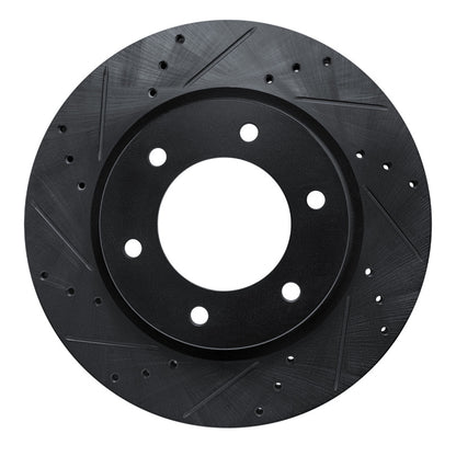 R1 Concepts R1 19-25 Ford BRONCO Front Left Drilled & Slotted Black Brake Rotor