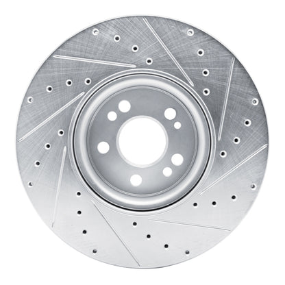 R1 Concepts R1 2020-2023 Mercedes-Benz GLE350 Front Left Drilled & Slotted Silver Brake Rotor