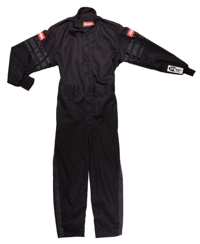 RaceQuip Black Trim SFI-1 JR. Suit - Kids XXS