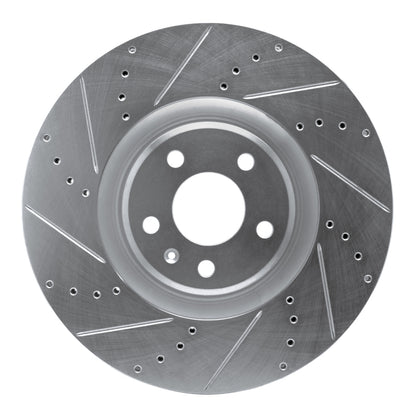 R1 Concepts R1 2012-2018 Audi A6 Quattro Front Left Drilled & Slotted Silver Brake Rotor