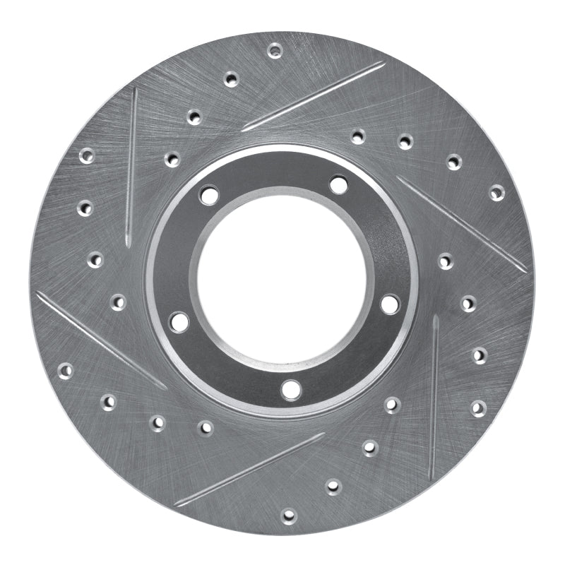 R1 Concepts R1 85-92 Toyota Pickup Front Left Drilled & Slotted Silver Brake Rotor
