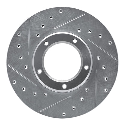 R1 Concepts R1 85-92 Toyota Pickup Front Left Drilled & Slotted Silver Brake Rotor