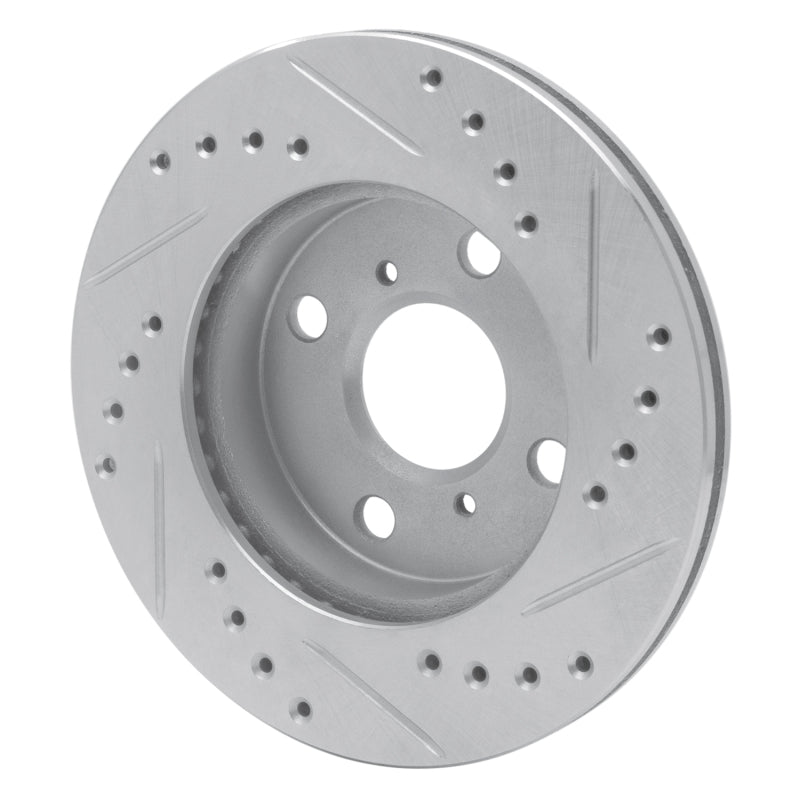 R1 Concepts R1 99-05 Toyota Yaris (Mexico) Front Left Drilled & Slotted Silver Brake Rotor
