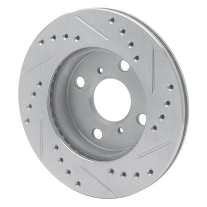 R1 Concepts R1 99-05 Toyota Yaris (Mexico) Front Left Drilled & Slotted Silver Brake Rotor