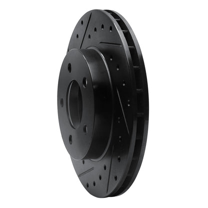 R1 Concepts R1 93-97 Chrysler Intrepid Front Left Drilled & Slotted Black Brake Rotor