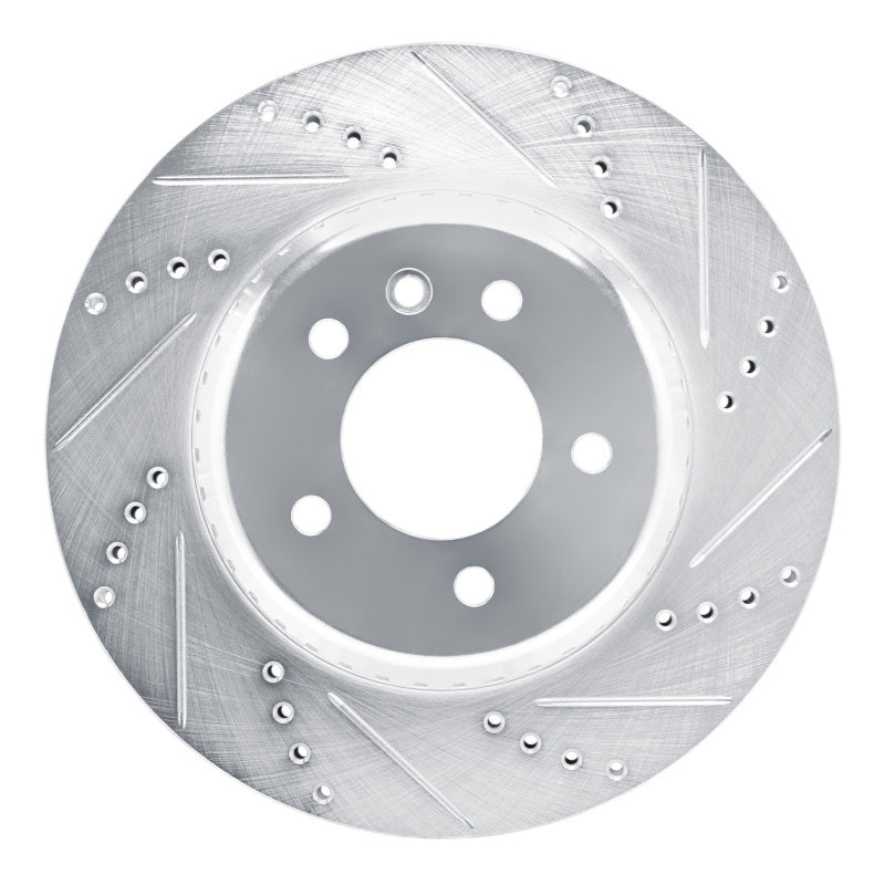 R1 Concepts R1 20-25 Land Rover Defender 90 Rear Right Drilled & Slotted Silver Brake Rotor