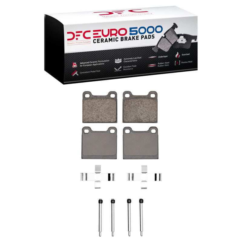 DFC 63-65 Porsche 356 Front Euro 5000 Ceramic Brake Pads and Hardware Kit