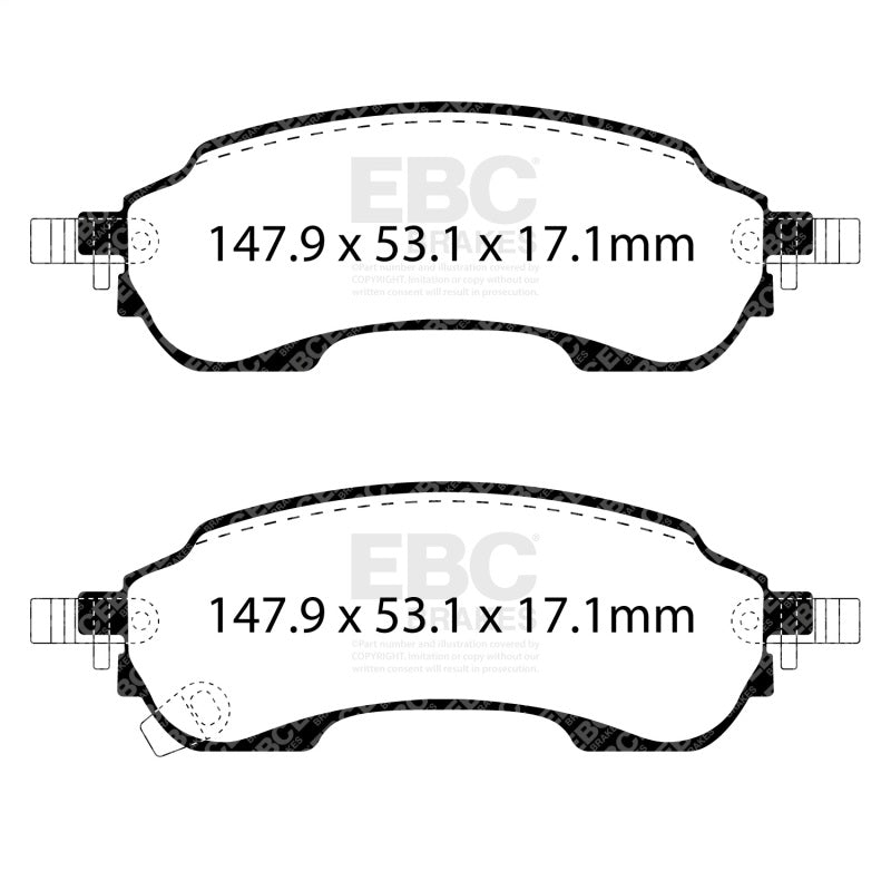 EBC 2022+ Ford Bronco Raptor 3.0T Rear Extra Duty Brake Pads