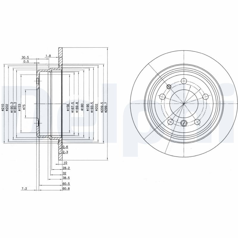 DELPHI BG2437 Brake Disc .
