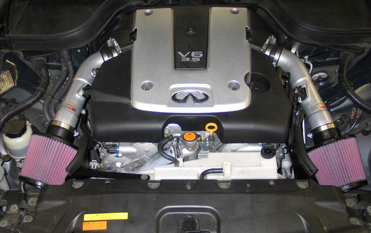 K&N Engineering K&N 07-08 G35 Dual Silver Typhoon Short Ram Intakes