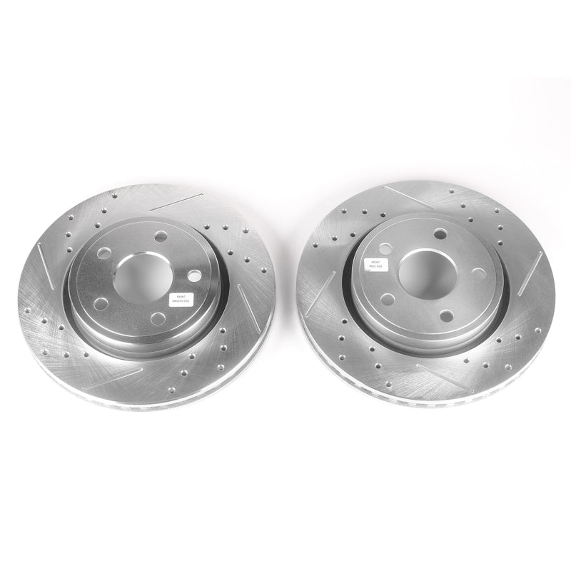 PowerStop Power Stop 06-10 Jeep Commander Front Evolution Drilled & Slotted Rotors - Pair