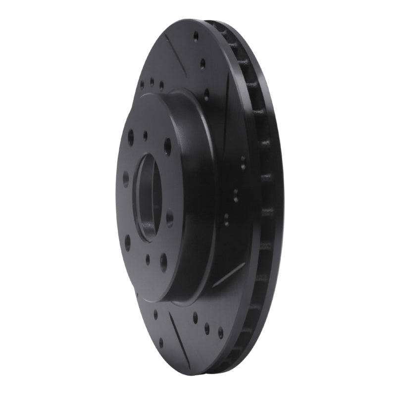 R1 Concepts R1 98-02 Acura CL Front Right Drilled & Slotted Black Brake Rotor