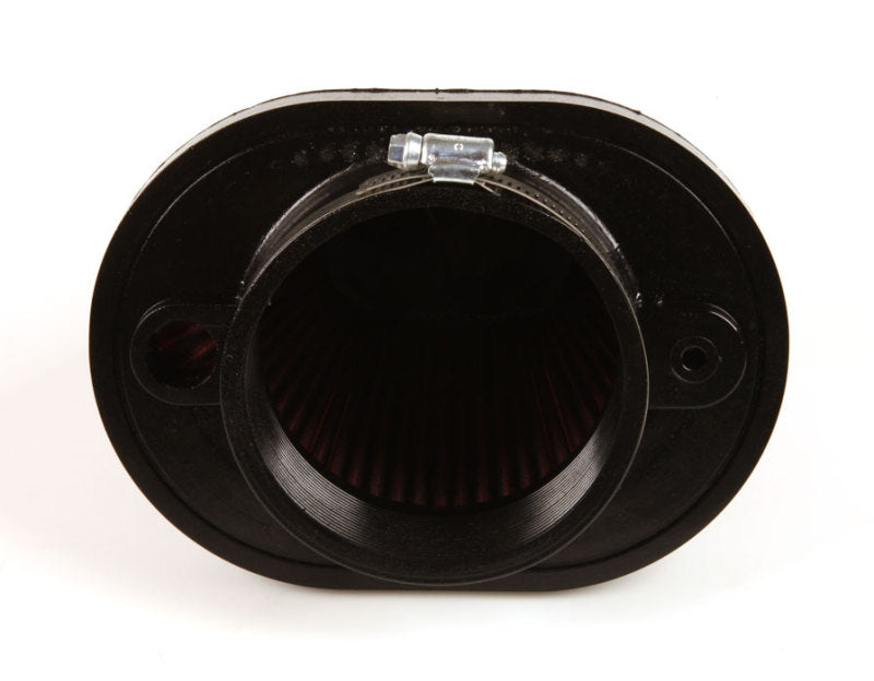 K&N Engineering K&N Universal Chrome Filter-Oval Tapered 4in Flg ID x 5.375in Base O/S W x 3.313in Top O/S W