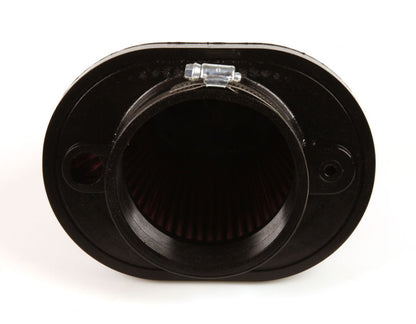 K&N Engineering K&N Universal Chrome Filter-Oval Tapered 4in Flg ID x 5.375in Base O/S W x 3.313in Top O/S W