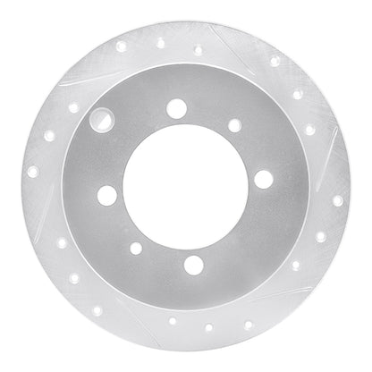 R1 Concepts R1 92-04 Dodge COLT Rear Right Drilled & Slotted Silver Brake Rotor